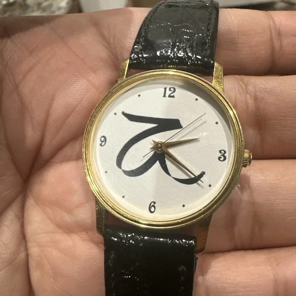 Working‎ Gold-Tone 32mm Case White Dial Watch for Men and Women Arabic Letter